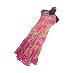 Nouvelle robe sari en soie vintage de style bohème indien moderne, imprimé traditionnel, pour femmes, tenue d'été, mode féminine - Product Image 3