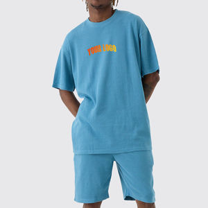 Nuevo diseño estampado, conjunto corto informal de verano para hombre, de alta calidad, 100% algodón, corte regular, transpirable, tallas grandes. - Product Image 2