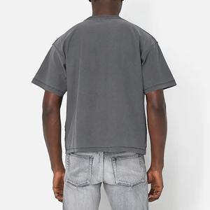 Camiseta de Hip Hop con Lavado Ácido, 100% Algodón, Tejido de Punto Multicolor, 150 Gramos, Diseño Único Estampado, Talla Grande - Product Image 6