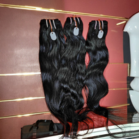 Cabello Humano Remy Indio 100% Virgen para Tejer, Ondulado Natural, Sin Caída, Doble Trama a Máquina, Listo para Permanente, Apto para Todos los Colores