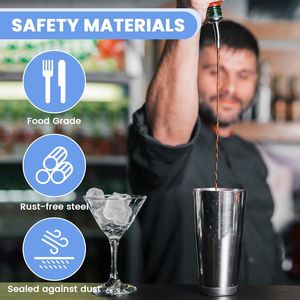 Set di 12 Beccucci Versatori in Acciaio Inox per Bottiglie con Tappi Antipolvere, Accessori per Bevande - Product Image 3