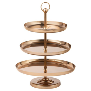 Luxury Stainless Steel Cupcake Stand Rose Gold 2 Tier Cake Stand Top Quality Metal Dessert Display Tray For Wedding & Parties - Product Image 2