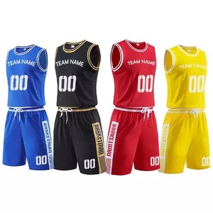 Ensemble de maillots de basket-ball personnalisés par sublimation, rouge, sans manches, uniforme d'équipe, 100% polyester, séchage rapide, adulte unisexe - Product Image 5