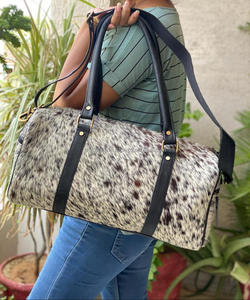 Custom Large Cowhide Leather Handmade Luggage <b>Bag</b> Carryall Weekender Overnight Gym Sports Carry on Travel Duffel <b>Bags</b> - Product Image 4