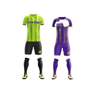 Ensemble de maillots de football et de soccer à manches courtes respirants pour hommes, design personnalisé, sublimation, uniforme de soccer - Product Image 6