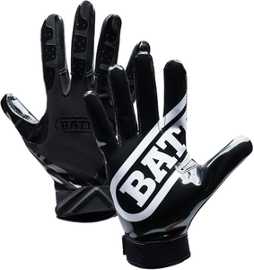 BAT Full Finger Sports <b>Gloves</b> <b>Black</b> PU Non-Slip Hook And Loop Closure Unisex All Seasons - Product Image 2