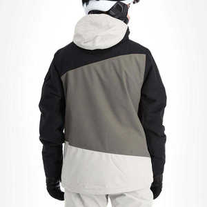 Chaqueta de Esquí para Hombre con Bloques de Color, Capucha, Impermeable, Gore-Tex, Aislamiento Sintético, Cierre de Cremallera, Ropa para Nieve al Aire Libre - Product Image 3