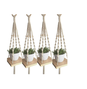 Colgadores de Macramé Metálicos de Calidad Industrial Clásica, Cestas Colgantes para Plantas de Interior y Exterior, Soportes para Plantas - Product Image 5