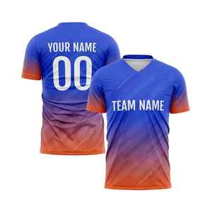 ชุดฟุตบอลและเสื้อฟุตบอลแบบกำหนดเองพร้อมโลโก้สั่งทำ ผ้าโพลีเอสเตอร์ 100% แห้งเร็ว ระบายอากาศได้ดี ชุดกีฬาสำหรับผู้ใหญ่ - Product Image 1