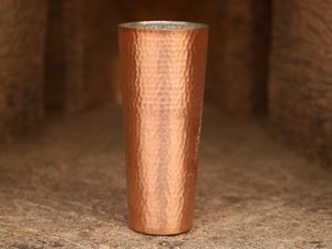 Copper glass simple hydration <b>cup</b> ayurvedic health drinkware eco friendly <b>reusable</b> durable for everyday home use - Product Image 3
