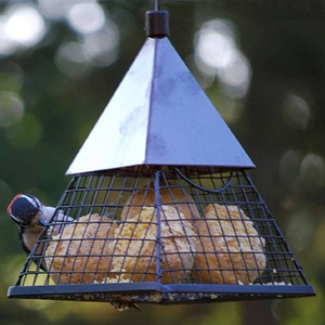 Geo Pyramid Suet Ball Feeder Metal Mesh Bird Feeder Outdoor <b>Garden</b> Hanging Feeder - Product Image 1