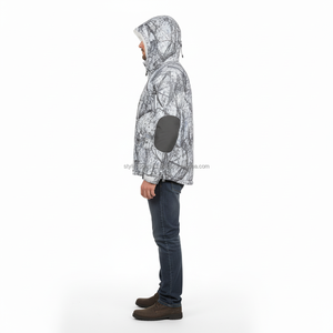 OEM White Digital <b>Camo</b> Hunting <b>Jacket</b> Breathable Waterproof Shell Multi Pocket Tactical Field Coat for Winter Hunting - Product Image 3