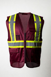 Men's Heavy Duty Multi <b>Utility</b> Protection Work <b>Vest</b> Professional Men Reflective High Visibility Patrol <b>Vest</b> - Product Image 4