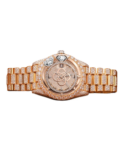 Reloj de Diamantes Moissanite Hecho a Medida para Hombre, Reloj de Pulsera de Lujo con Incrustaciones Completas de Piedras - Product Image 1