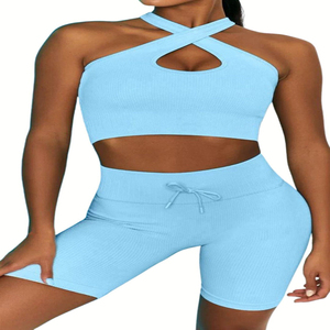 Ensemble de sport respirant pour femme, tenue de yoga et fitness de haute qualité - Product Image 1