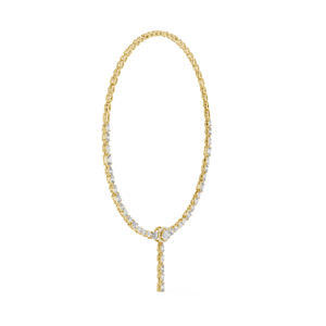 Collier de mariage en or blanc 14 carats avec diamants de laboratoire ovales/emarquises/en forme de poire |   Nouveau diamant cultivé - Product Image 2