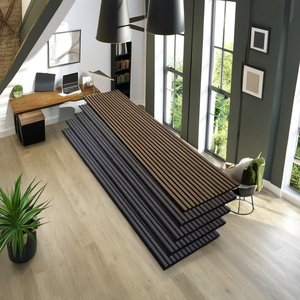 Diffuseur Acoustique Moderne en MDF Chêne Naturel Épais Personnalisé, Anti-Bruit pour Studio, Salle d'Art, Villa, Hôtel, Étanche - Product Image 1