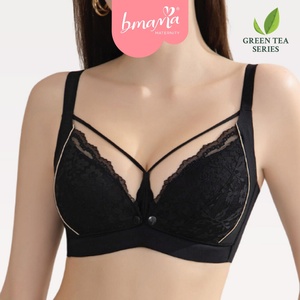 Bmama Plus Size <b>Nursing</b> Bra Push Up Lace Middle Button Anti-Bacterial & Cooling - Recommend B-C cup - Product Image 2
