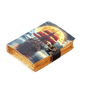 Sailing Ship Embossed Leather Animal Journal Handmade <b>Book</b> <b>Shadows</b> Vintage Deckle Paper Notebook Gift Men Women 200 Page Travel - Product Image 6