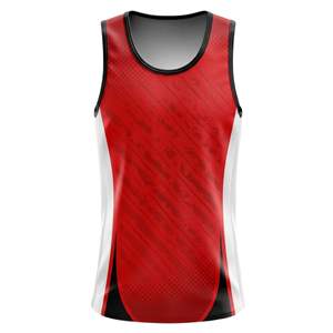 Wholesale Price Custom Team Logo Sublimated Marathon Running Singlets <b>Stretch</b> Breathable Mesh Sleeveless Sports Jersey Men's - Product Image 2