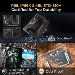 Tablettes robustes Oukitel RT8 4G 11 pouces FHD+ 6 Go+256 Go Helio G99 Smart Pad avec appareil photo 48MP, batterie 20000 mAh, 33W, Android 13, NFC - Product Image 6