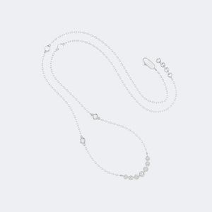 Collier pendentif incurvé à sertissage à griffes rondes 1.00CTW - Product Image 5