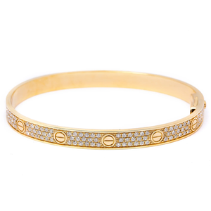 Brazalete de Moissanita Chapado en Oro de 14k de Diseño Simple y Alta Calidad, 204 Piedras, Estilo Hip Hop, Diseño Abierto y Cerrado, Proveedor Mayorista OEM - Product Image 3