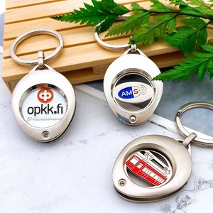 พวงกุญแจเหรียญโทเค็นรถเข็นช้อปปิ้งพวงกุญแจเหรียญรถเข็นเก็บของซูเปอร์มาร์เก็ต - Product Image 2