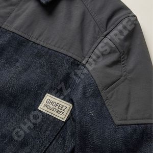 แจ็คเก็ตเดนิมคุณภาพสูงสำหรับผู้ชายและผู้หญิง สไตล์วินเทจ ผ้าฝ้ายฟอก ลุคสตรีทแฟชั่น เสื้อโค้ททรงทรัคเกอร์ ปักลายตามสั่ง รับผลิตแบบ OEM - Product Image 4