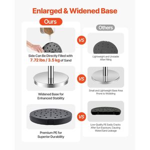 Set di 8 Barriere di Controllo Folla con Corde in Velluto e 4 Pali Cavi in Acciaio Inox Rossi, Supporti per Striscioni con Pali - Product Image 3