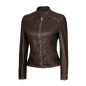 Chaqueta Bomber de Cuero Genuino Negro para Mujer, Transpirable, Corte Ajustado, Cierre de Cremallera, Forro de Seda Teñido Liso, Logotipo Personalizado, Precio de Fábrica - Product Image 3