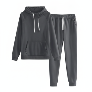 Conjunto Deportivo Premium de 2 Piezas para Mujer, Sudadera con Capucha de Felpa y Pantalones Deportivos, Ropa Deportiva Informal, Color Gris Carbón - Product Image 4