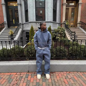 Sweat à capuche surdimensionné pour homme avec logo personnalisé, sweat à capuche ample et sans cordon - Product Image 5