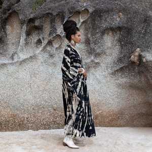 Pool Party <b>Sequin</b> Kimono Long Sleeve Hand Embroidery Work Ruffle Lace Wrap Long Rayon Embroidered Kimonos Robe - Product Image 3