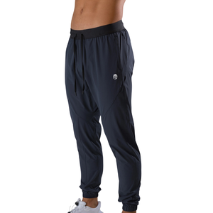 Pantalon de jogging pour homme bleu nuit Apex léger extensible fuselé avec poche zippée – Fourniture en gros OEM - Product Image 2