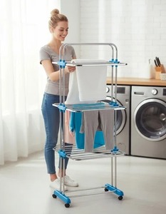 Séchoir à linge mural rétractable et pliable, support de vêtements peu encombrant pour salle de bain, chambre et balcon - Product Image 4