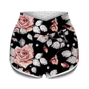 Pantalones Cortos Casuales para Mujer, Diseño Colorido con Estampado de Arte por Sublimación, Cintura Elástica, Estética Moderna, Creativos y a la Moda - Product Image 1