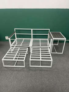 Ensemble de meubles de jardin d'extérieur moderne Bari, structure en acier, durable, pliable, emballage en carton, fabriqué au Vietnam - Product Image 6