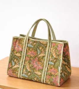 Sac fourre-tout en coton matelassé, écologique, réutilisable, sac d'épicerie, sac fourre-tout en coton fait main, sac cadeau personnalisé - Product Image 1