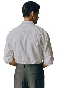 Tela tejida de algodón y poliéster ajustada de calidad superior Easy Iron OEM & ODM Turn Down Collar camisa sólida de manga completa para hombres - Product Image 6