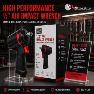 LEMATEC Llave de Impacto Neumática de 1.1 kg, 1/2'', 810 Nm, Pistola Neumática Compacta para Reparaciones en Taller - Product Image 4
