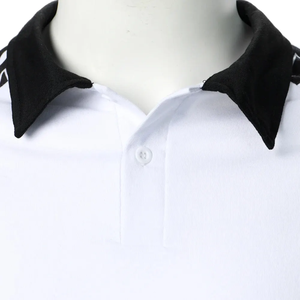 เสื้อโปโลถักสำหรับผู้ชายขายส่ง ผ้าฝ้าย 100% แขนสั้น ระบายอากาศได้ดี แห้งเร็ว เหมาะสำหรับเล่นกีฬา - Product Image 2