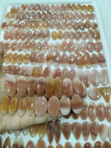 Calidad Natural Peach Emochrin Tamaño libre Piedras preciosas sueltas Joyería curativa Cabujón Lote Tamaño libre Jasper suelto Par de piedras preciosas - Product Image 3