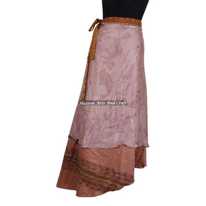 Falda Larga Mágica Envolvente de Último Diseño 2026, Reversible, de Dos Capas, de Seda, Estilo Boho para Mujer, 38 Pulgadas - Product Image 2