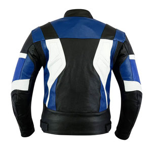 Heavy Duty Unisex Genuine Leather Racing Motorbike Jacket Long Thin <b>Canvas</b> CE Certified Biker Protection Front Logo Hooded - Product Image 2