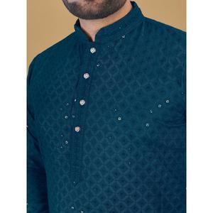 ชุดนอนผ้าฝ้ายพิมพ์ลายสำหรับผู้ชายชุดงานปักลำดับ - Product Image 2