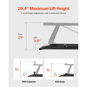 Sollevatori per Auto da 5T e 4T per Garage Domestico con Telecomando e Blocco Automatico, Altezza di Sollevamento Regolabile su 3 Livelli, 75 cm - Product Image 3