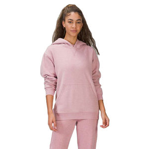 Ensemble de survêtement 2 pièces en coton épais et respirant noir personnalisé pour femme, motif uni, pour l'hiver, avec pantalon de survêtement et sweat à capuche - Product Image 1
