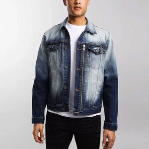 Pure Branded Material Premium Quality Men's Denim Jacket Low Price Quick Dry Front <b>Covered</b> <b>Button</b> Jeans Jacket - Product Image 3