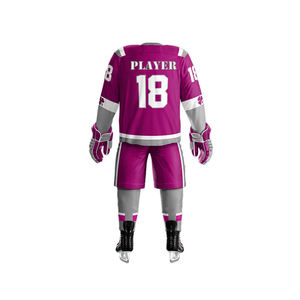 Uniforme de hockey sur glace unisexe pour adultes personnalisé 2026 |   Numéros d'équipe |   Ensemble de sublimation complète |   Service OEM |   100% polyester 300g respirant - Product Image 4